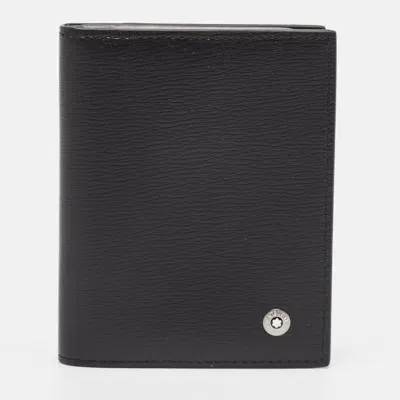 Pre-owned Montblanc Black Leather Sartorial Business Card Holder