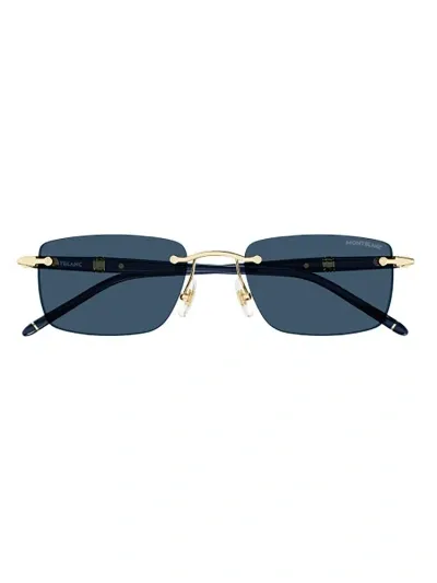 Montblanc Mb0344s Sunglasses In Blue