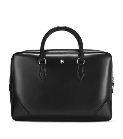 Montblanc Leather Meisterstück Briefcase In Black