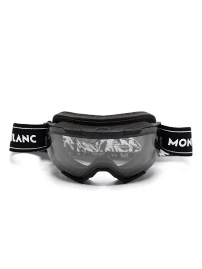 Montblanc Logo-print Ski Goggles In Black