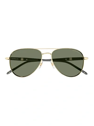 Montblanc Mb0345s Sunglasses In Green