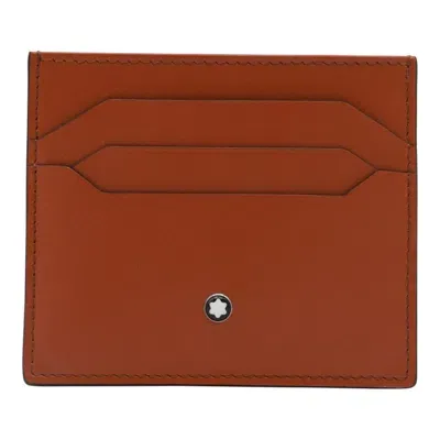 Montblanc Meisterstück  Card Holder 6cc Rs-tu Nd  Male In Orange