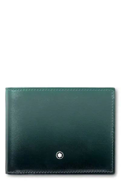 Montblanc Meisterstück Leather Bifold Wallet In Sfumato British Green