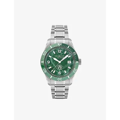 Montblanc Men's 1858 Iced Sea Stainless Steel & Ceramic Bracelet Watch 41mm In Iced Sea Green