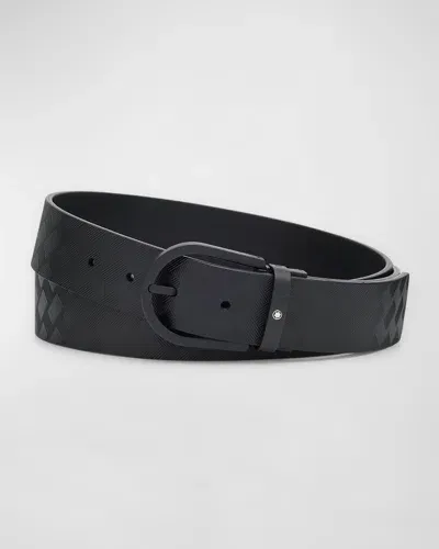 Montblanc Men's Horseshoe-buckle Extreme 3.0 Leather Belt In Black