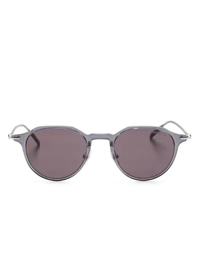 Montblanc Round-frame Sunglasses In Grey