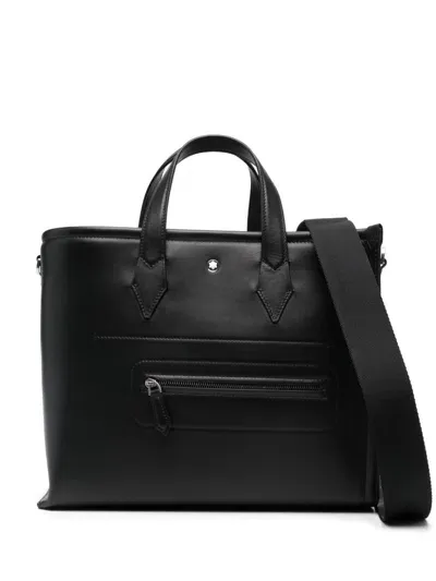 Montblanc Small Soft Tote Bag In Black