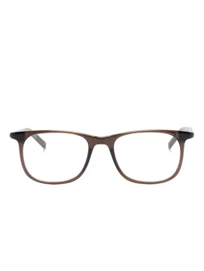 Montblanc Square-frame Glasses In 褐色