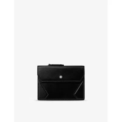 Montblanc Logo Detailed Zipped Cardholder In Black