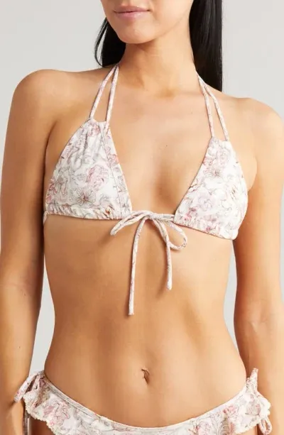 Montce Venecia Floral Strappy Bikini Top