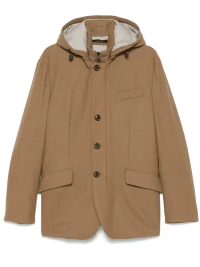 Montecore Hooded Jacket In Brown