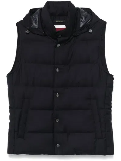 Montecore Wool Padded Vest In Blue