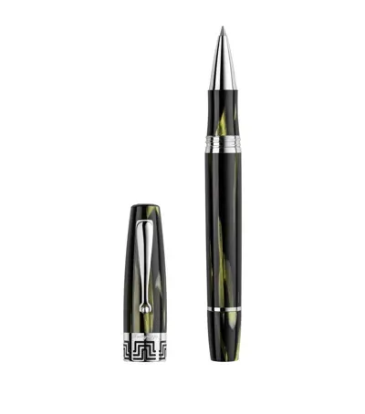 Montegrappa Sterling Silver-trim Extra 30 Rollerball Pen In Black