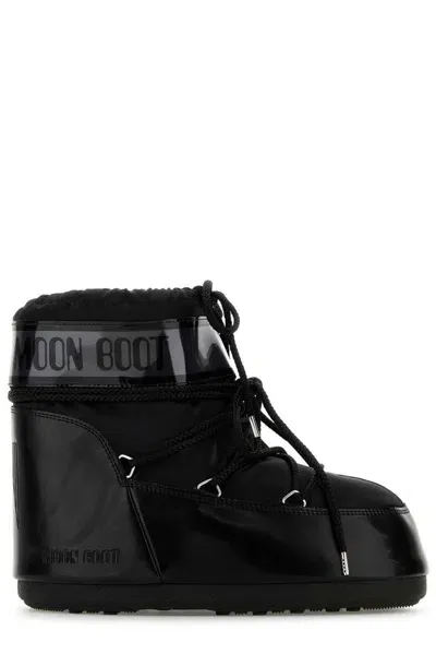 Moon Boot Classic Low Glance Lace In Schwarz