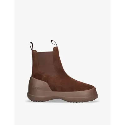 Moon Boot Mb Luna Chelsea Suede In Brown