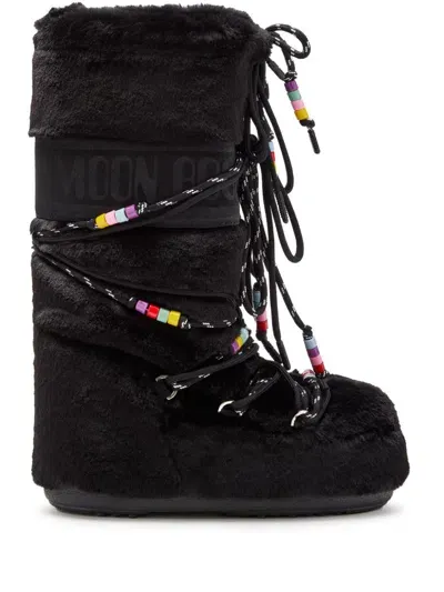 Moon Boot Icon Bead-detailing Boots In Black