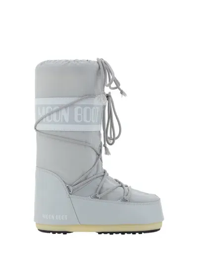 Moon Boot Icon Boots In Glacier Grey