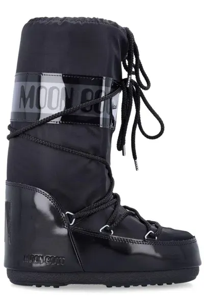 Moon Boot Icon Glance Satin Lace-up Snow Boots In Multi