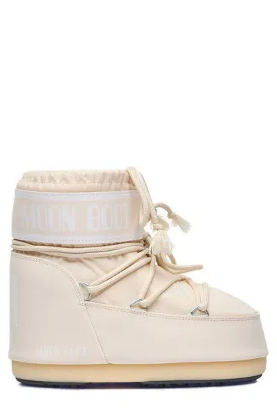 Moon Boot Icon Logo Printed Lace In Beige