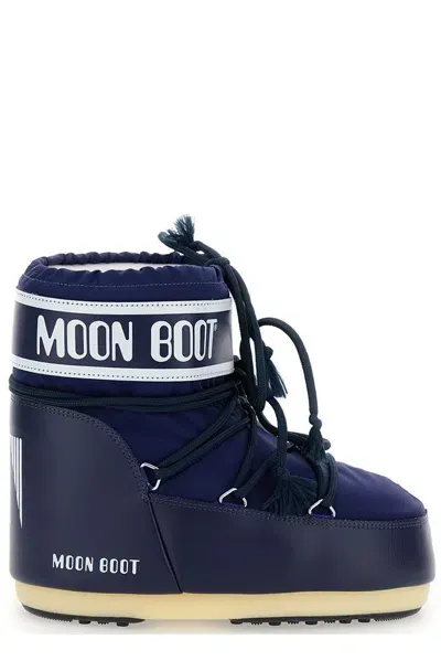 Moon Boot Icon Nylon Ankle Snow Boots In Blue