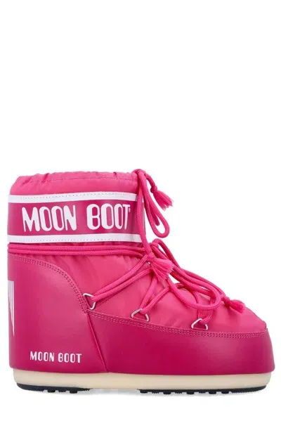 Moon Boot Icon Logo Printed Lace In Pink