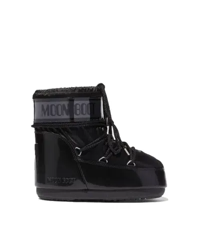 Moon Boot Icon Low Glance Nero In Raso In N001