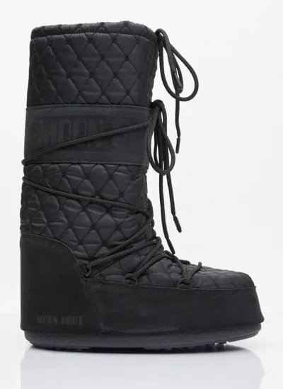 Moon Boot Black Icon Quilted Boots