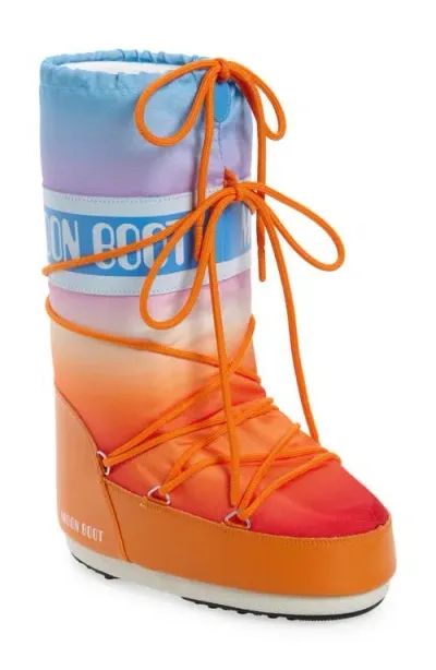 Moon Boot ® Icon Sunrise Water Repellent Boot In Orange