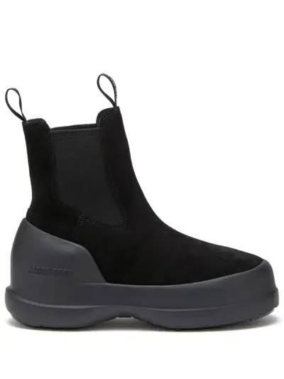 Moon Boot Luna Logo-print Boots In Black