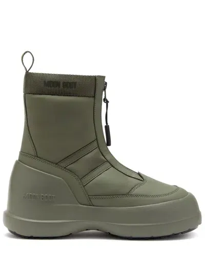 Moon Boot Luna Logo-print Boots In Green