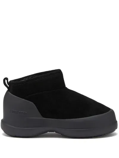 Moon Boot Luna Low Suede Snow Boots In Black