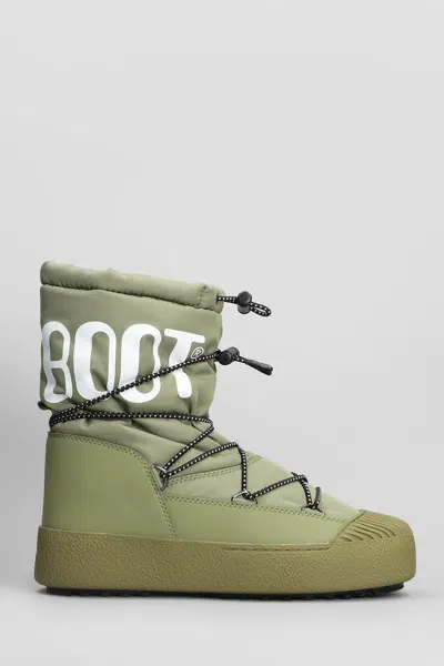 Moon Boot Mb Mrack Polar Ankle Boots In Green Nylon