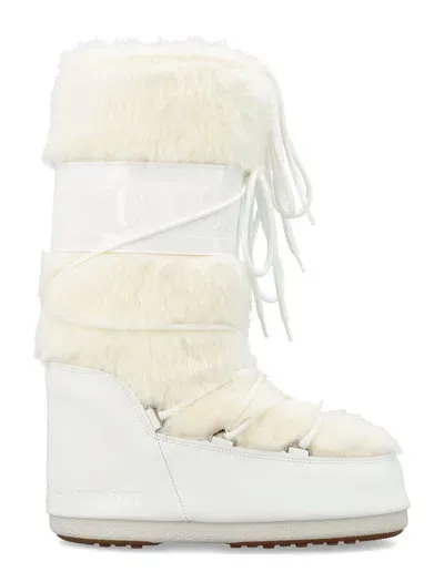 Moon Boot Men's Classic Icon Faux Fur Sneaker In White