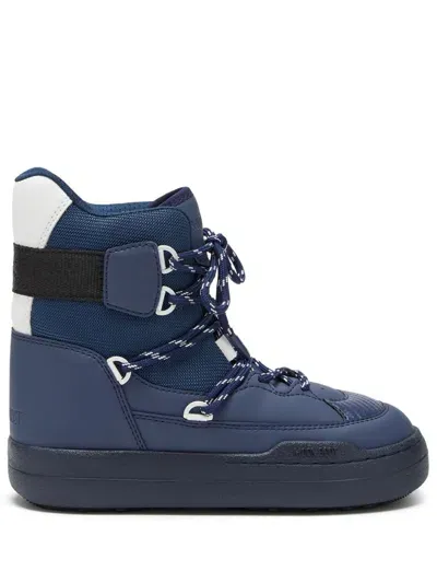 Moon Boot Park Logo-print Boots In Blue