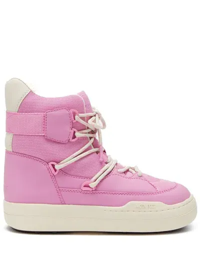 Moon Boot Park Logo-print Boots In Pink