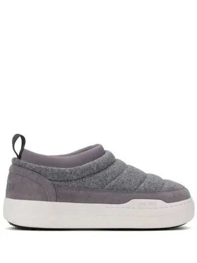 Moon Boot Park Logo-print Sneakers In Grey