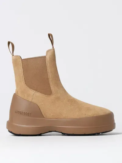 Moon Boot Luna Chelsea Suede Boot In Beige