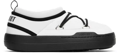 Moon Boot White & Black Park Icon Loafers In Na02 - Black/white