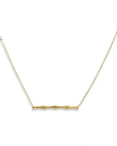 Moon & Meadow 14k Yellow Gold Bamboo Bar Necklace, 18