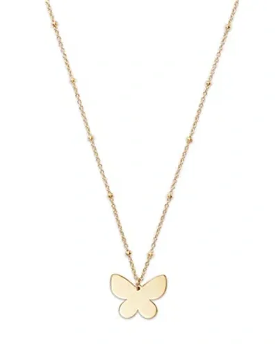 Moon & Meadow 14k Yellow Gold Butterfly Pendant Necklace, 18