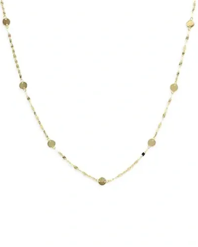 Moon & Meadow 14k Yellow Gold Circle & Petali Chain Collar Necklace, 18