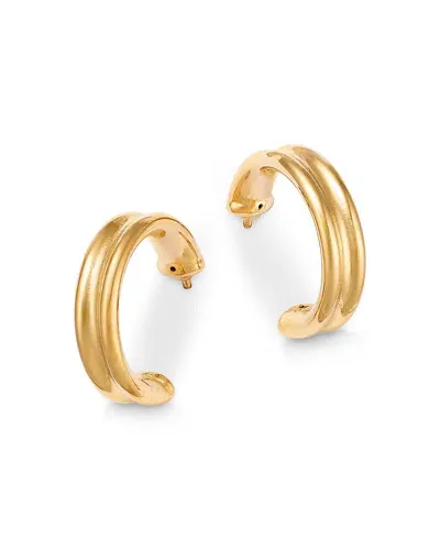 Moon & Meadow 14k Yellow Gold Concave Band Hoop Earrings