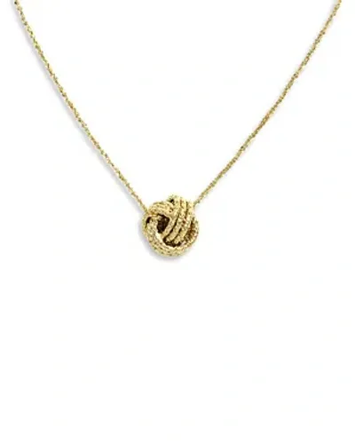 Moon & Meadow 14k Yellow Gold Love Knot Pendant Necklace, 18