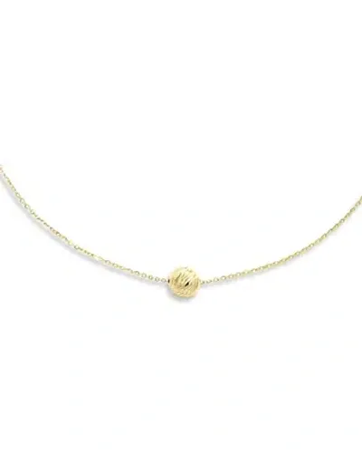 Moon & Meadow 14k Yellow Gold Textured Bead Pendant Necklace, 18