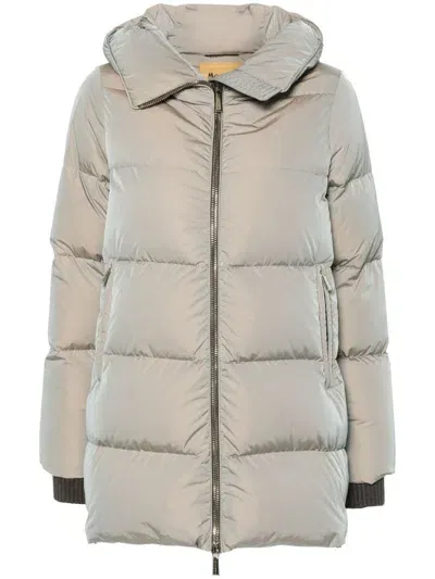 Moorer Carinzia Puffer Jacket In Nude & Neutrals