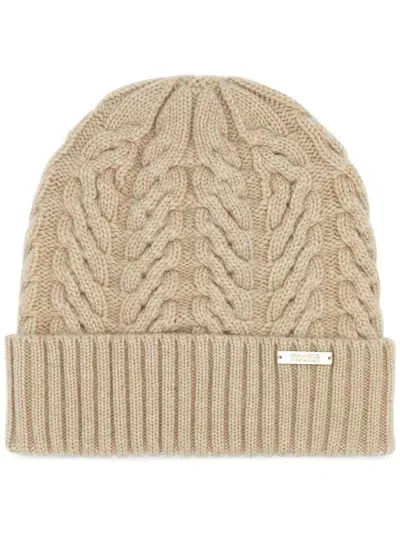 Moorer Maria Cashmere Beanie In Neutrals