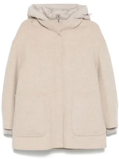 Moorer Natisha Puffer Jacket In Beige