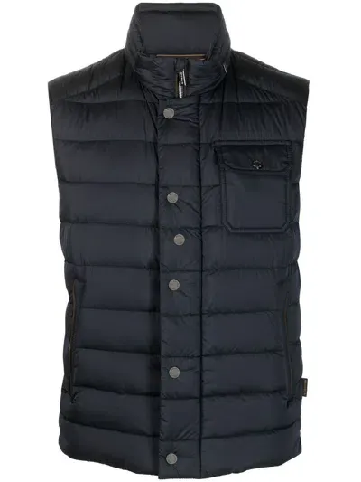 Moorer Padded-panel Detail Jacket In Blau