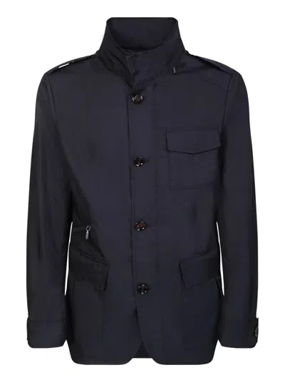 Moorer Three-quarter Coats In Blue