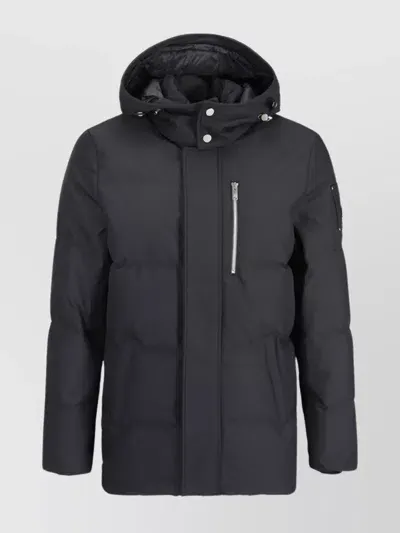 Moose Knuckles Cloud 3q Down Jacket In Blk W/blk Sh